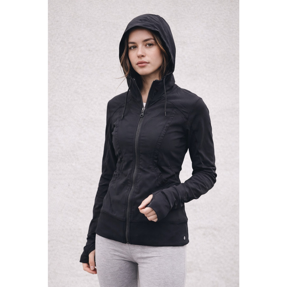 Lululemon Women’s Dance Studio Hooded Jacket Size 6 Black Athleisure Gorpcore